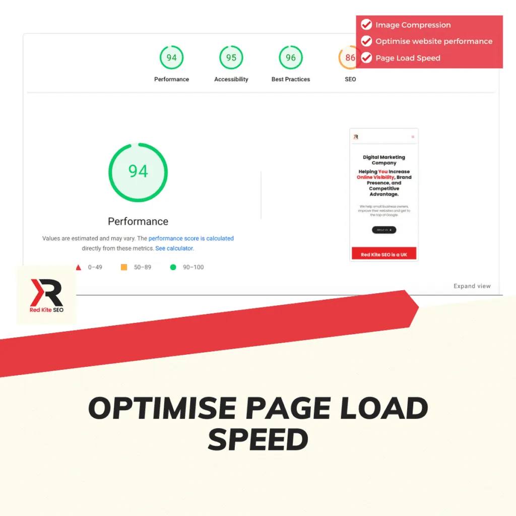 optimise page load speed
