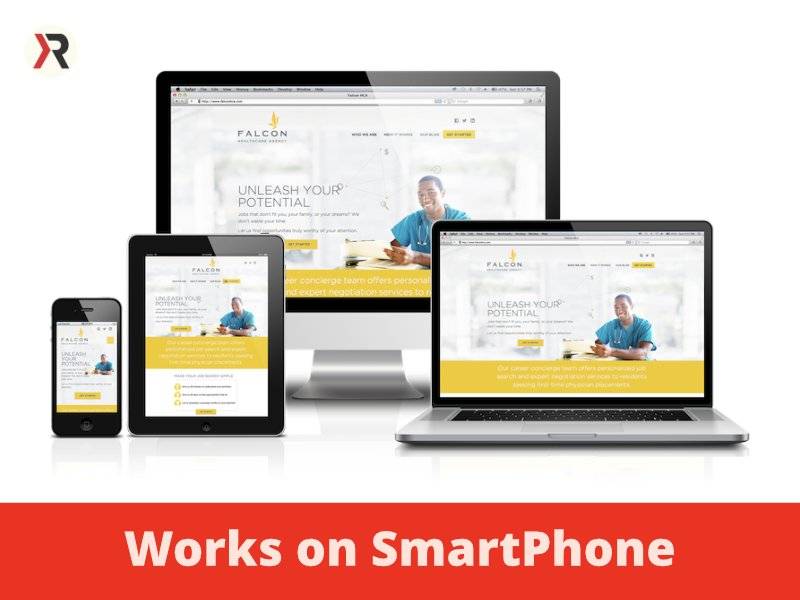 Responsive web design displayed across desktop and mobile devices